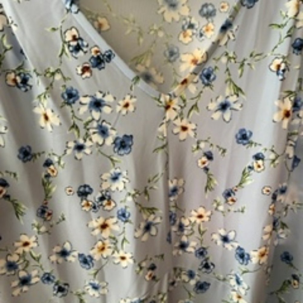 Joan Rivers Petite Floral Garden Jersey Knit Midi Dress XL